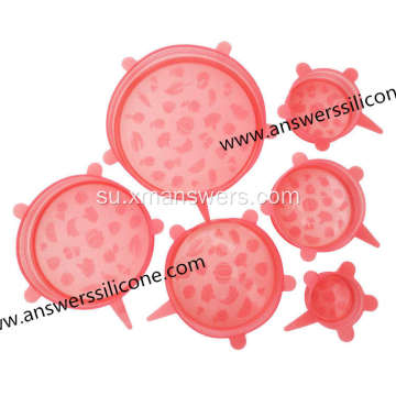 Custom reusable manteng silicone lids set of6